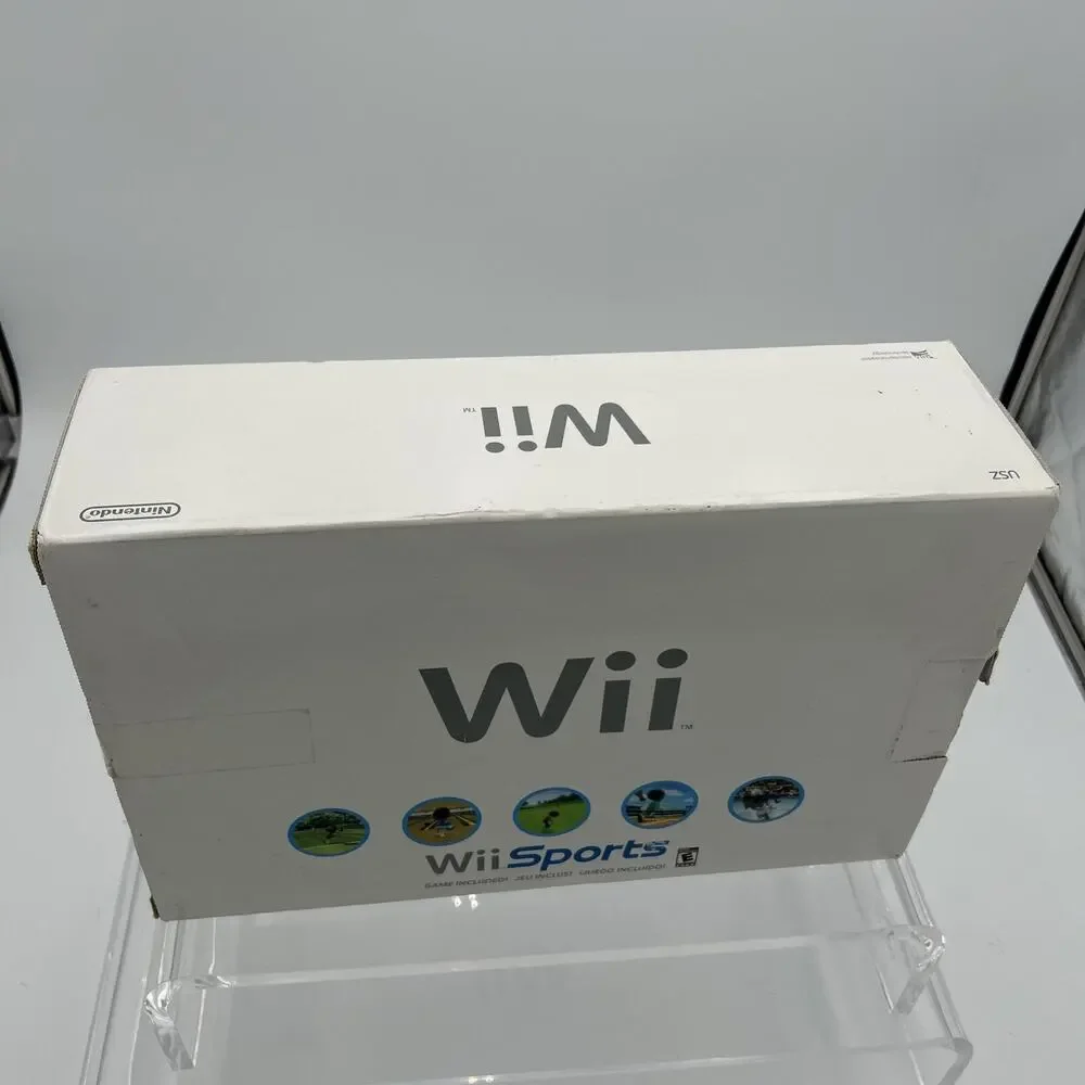 White Nintendo Wii Console Wii Sports- Complete In Box CIB - Matching Serial #'s